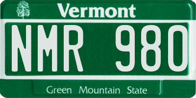 VT license plate NMR980