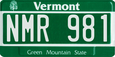 VT license plate NMR981