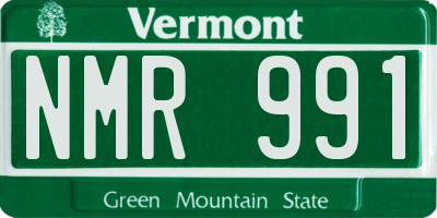 VT license plate NMR991