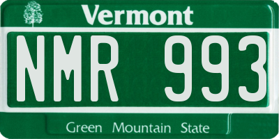 VT license plate NMR993