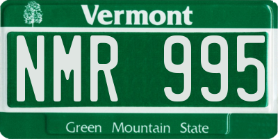 VT license plate NMR995