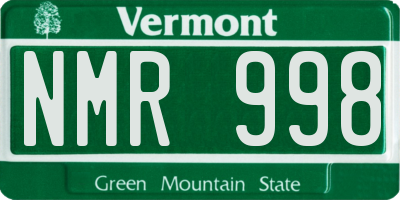 VT license plate NMR998