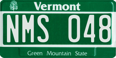 VT license plate NMS048