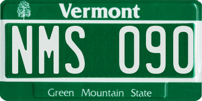 VT license plate NMS090