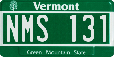 VT license plate NMS131
