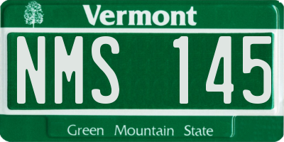 VT license plate NMS145