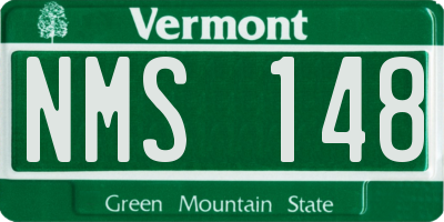 VT license plate NMS148
