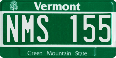 VT license plate NMS155