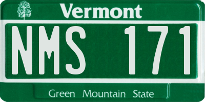 VT license plate NMS171