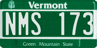 VT license plate NMS173
