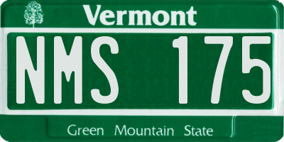 VT license plate NMS175