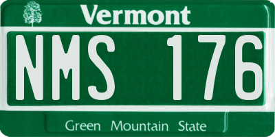 VT license plate NMS176