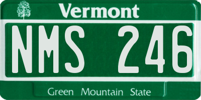 VT license plate NMS246
