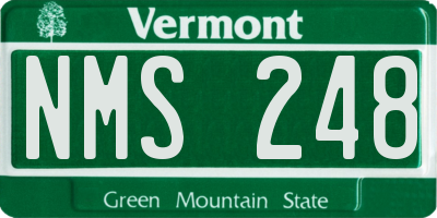 VT license plate NMS248