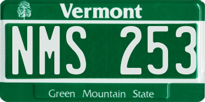 VT license plate NMS253