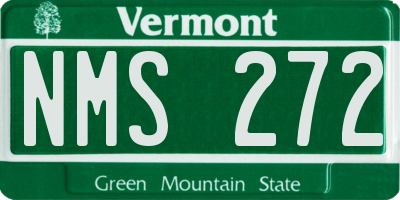VT license plate NMS272