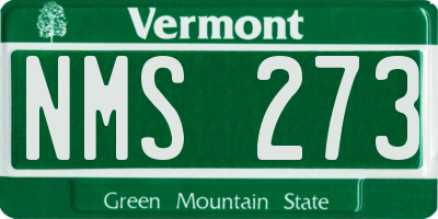 VT license plate NMS273