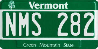 VT license plate NMS282