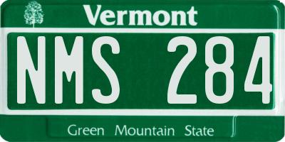 VT license plate NMS284