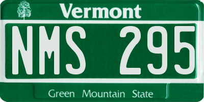 VT license plate NMS295