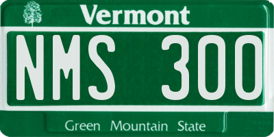 VT license plate NMS300