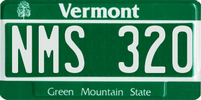 VT license plate NMS320