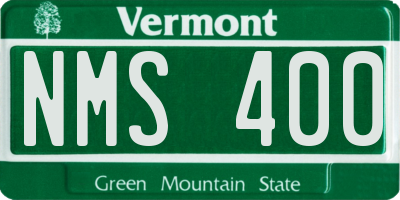 VT license plate NMS400