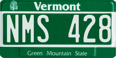 VT license plate NMS428