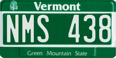 VT license plate NMS438