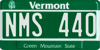 VT license plate NMS440