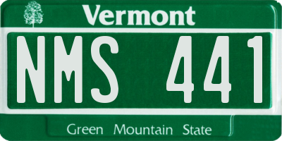 VT license plate NMS441