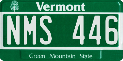 VT license plate NMS446