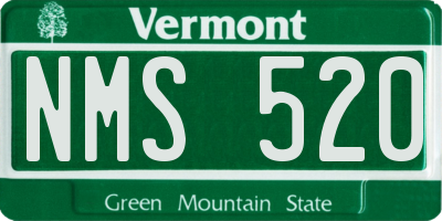VT license plate NMS520