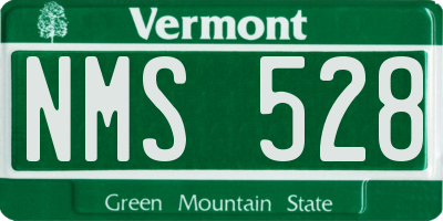 VT license plate NMS528