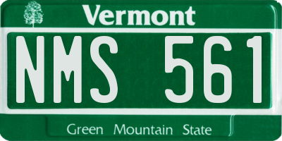 VT license plate NMS561