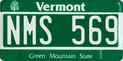 VT license plate NMS569