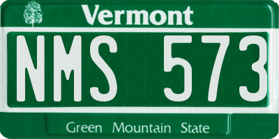 VT license plate NMS573