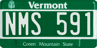 VT license plate NMS591