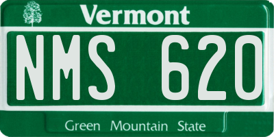 VT license plate NMS620