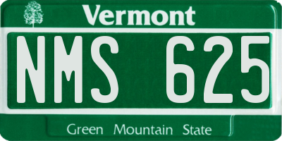 VT license plate NMS625