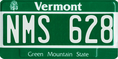 VT license plate NMS628