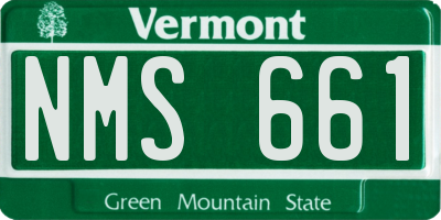 VT license plate NMS661