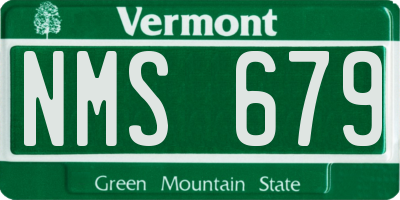 VT license plate NMS679