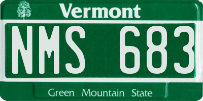 VT license plate NMS683