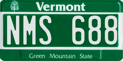 VT license plate NMS688