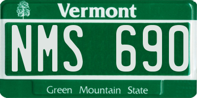 VT license plate NMS690