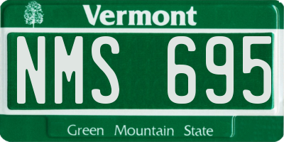 VT license plate NMS695