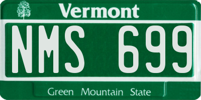 VT license plate NMS699