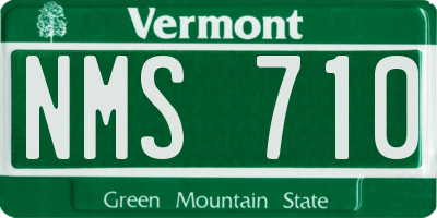 VT license plate NMS710