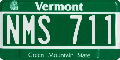 VT license plate NMS711
